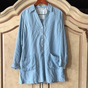 Soft Surroundings Light Blue Tunic Top Size Medium